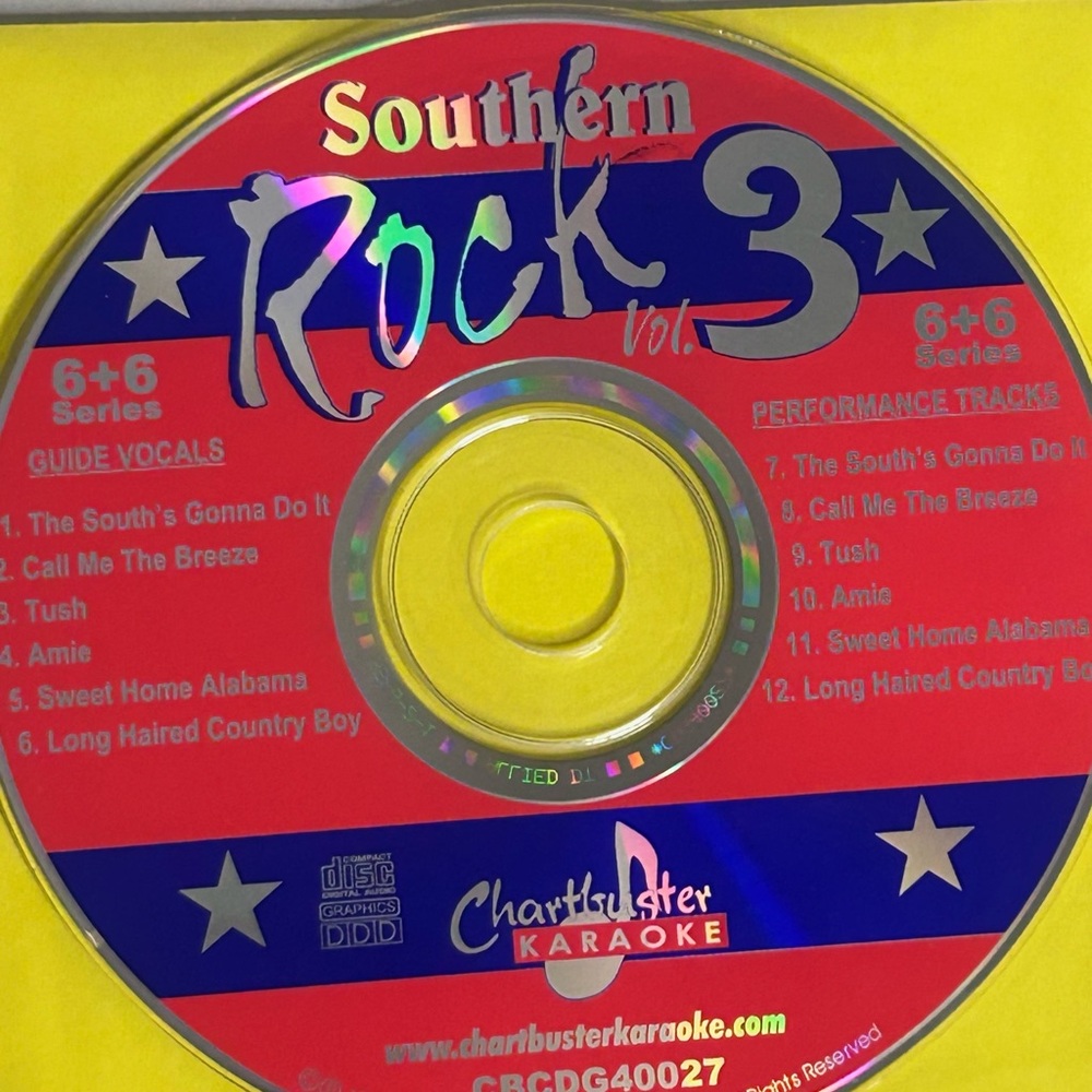 "Southern Rock 3" Chartbuster Karaoke CD+G Disc CBCDG40027